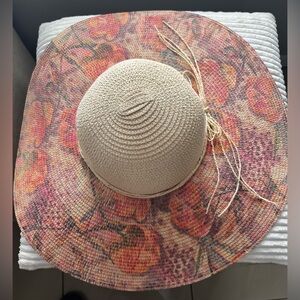 Lucky 7 Wide Brim Pastel Straw Hat